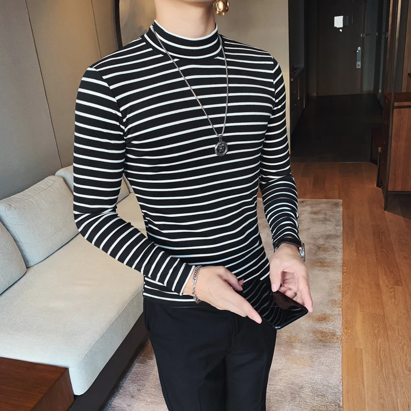 2019 футболка с длинным рукавом мужская осенне зимняя новая британская трендовая