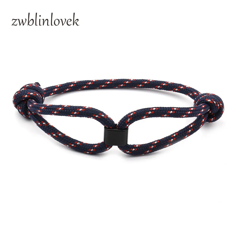 Простой браслет ручной работы для мужчин классический выживания регулируемый