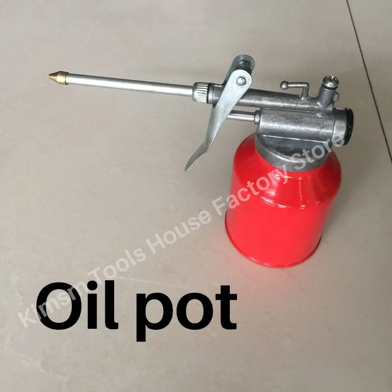 

2PCS Oil Cans Oil Pump With Machine Motobike Oil Grease Lubricant Cans 5 Types Rigid Spout Thumb Oiler Pump For Car Repair Tool