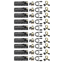 10pc upgraded pci e riser card adapter 10 solid capacitors pci express extender 011 pro pci e 16x riser for video card mining