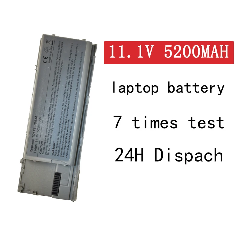 Аккумулятор 5200 мАч для Dell Latitude D620 D630 D630c D631 Precision M2300 RD301 TC030 TD116 TD117 TD175 TG226 UD088 KD494