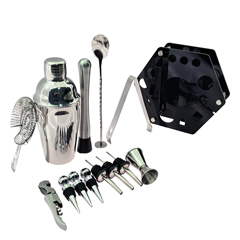 Бармен Комплект 14 предметов шейкер для коктейлей Вихрь шестиугольник кронштейн