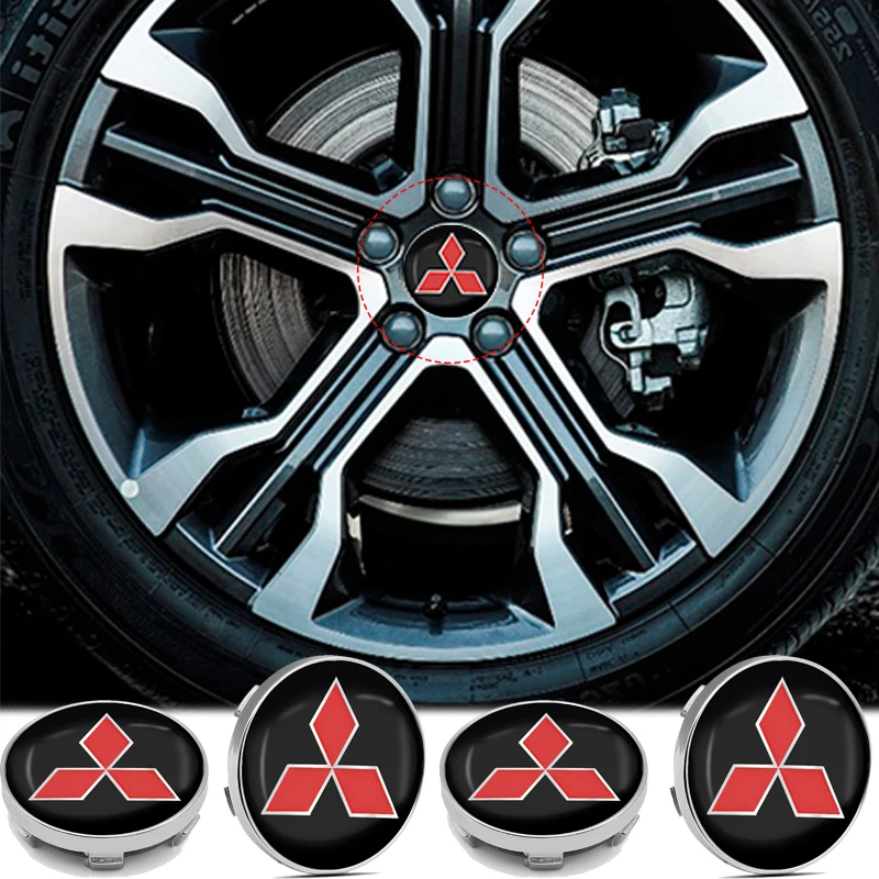 

Car Wheel Center Hub Cap Car Decal Auto Badge Logo Accessories for Mitsubishi ASX Lancer Pajero Outlander L200 EVO EX Auto Goods