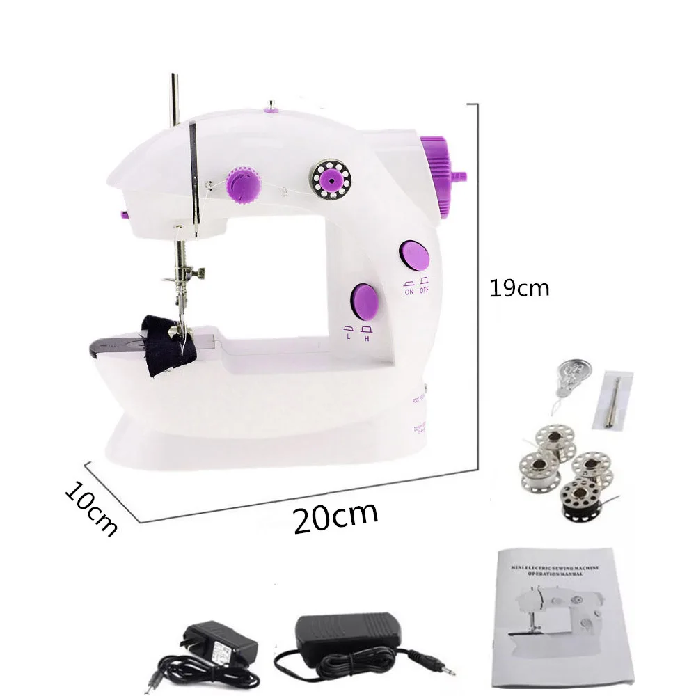 1pc Electric Mini Sewing Machine For Home Hand To Sew 220V Speed Adjustment With Light Handheld | Дом и сад