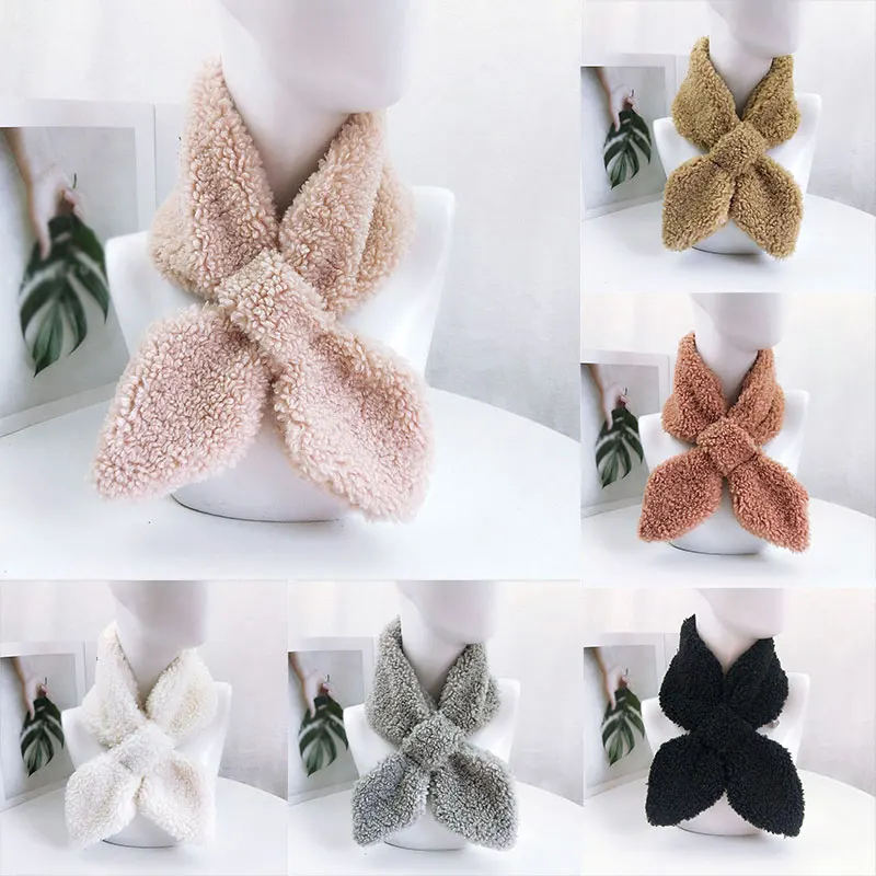 Осенне-зимний Универсальный шарф из имитации овечьей шерсти двухсторонний