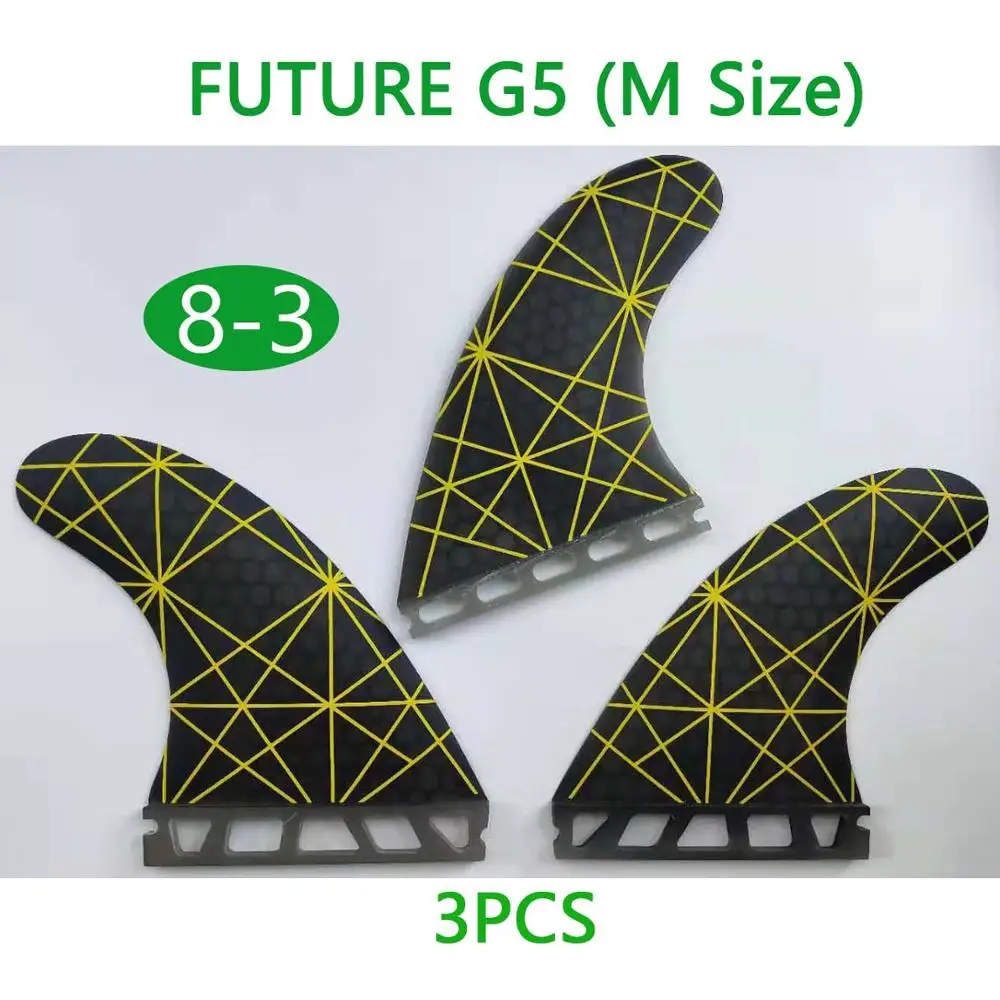 FCS2 G5 стеклопластиковые плавники для серфинговой доски 3 шт. Средний Подруливающее устройство Future Surfing плавники - Цвет: 8-3