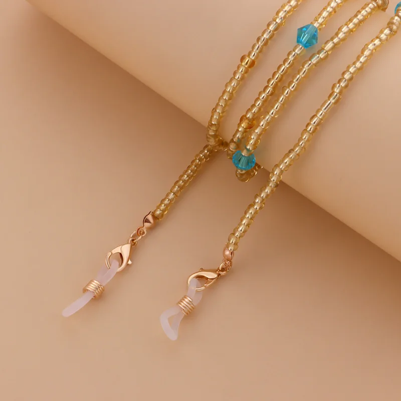 

Bohemian Colored Mask Strap Beaded Glasses Chains Women Face Mask Lanyard Anti Slip Women's Neck Chain For Eyeglass Sunglasses
