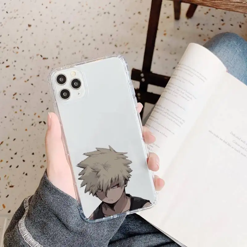 

Cartoon My Hero Academia Anime Phone Case Transparent for iPhone 11 12 mini pro XS MAX 8 7 6 6S Plus X 5S SE 2020 XR