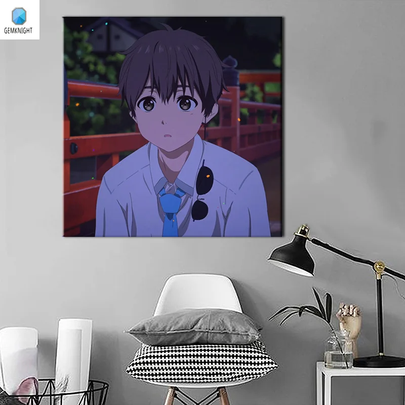 Японские Аниме HELLO WORLD постеры diy Цифровая краска по номерам картина маслом на