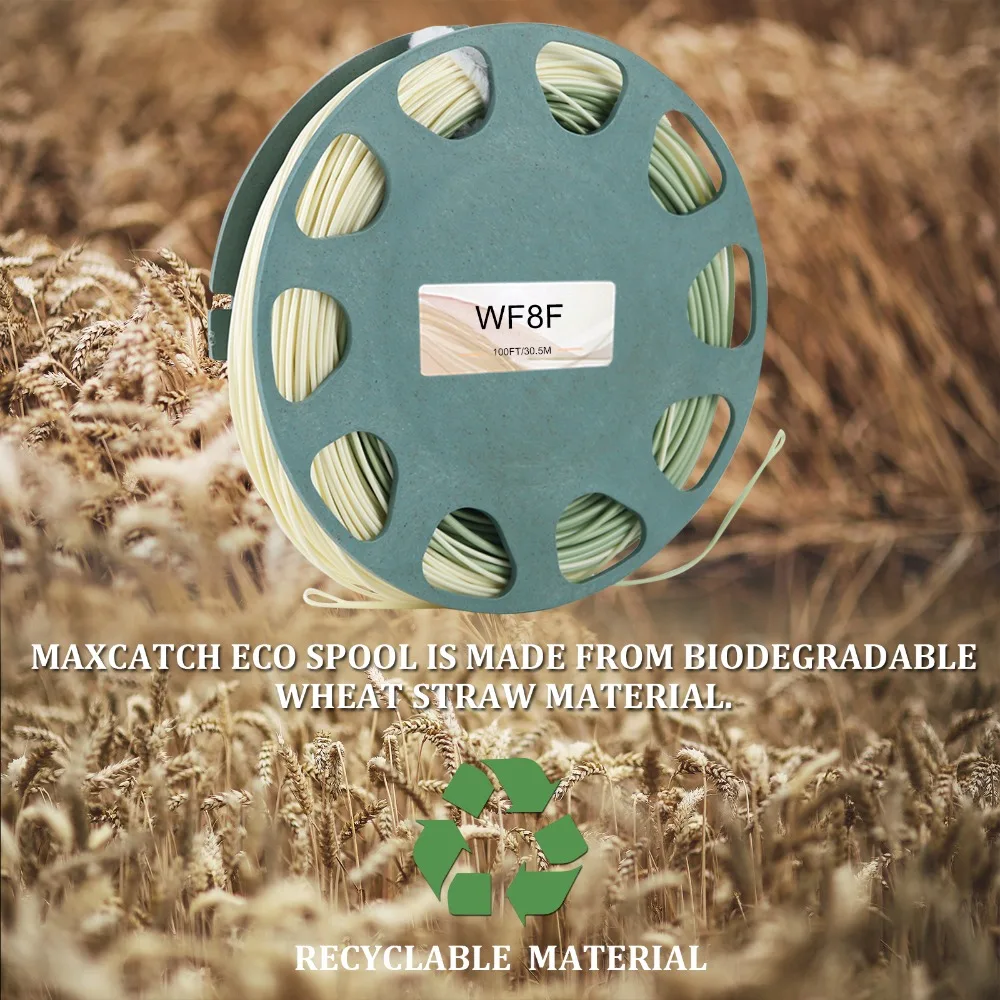 Maximumcatch выходящая короткая Летающая леска 8/9/10wt 100FT Moss/Lvory цвет Вес вперед Летающая леска с 2 сварными петлями