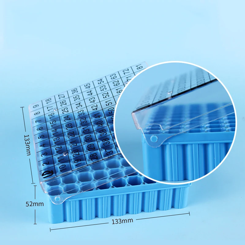 Коробка для замораживания жидкого азота с 81 вентиляционными отверстиями мл |