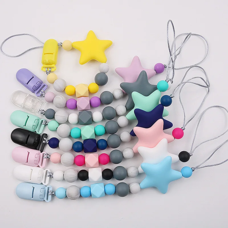 Чип и Дейл звездочки зажимы для соски цепочка новорожденного ребенка