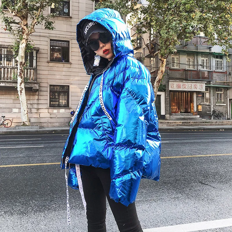 Женское зимнее пальто теплая толстая пуховая куртка с капюшоном Короткая