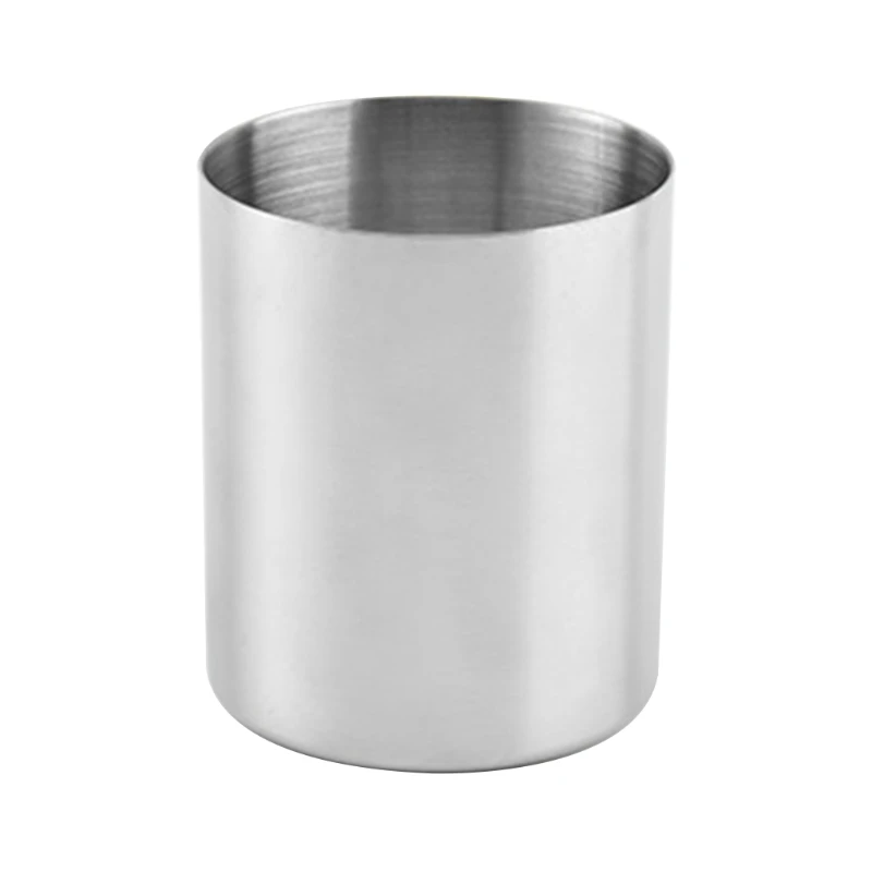 

G92E Stainless Steel Pen Holder Makeup Brush Cosmetic Organizer Flower Vase Desktop Storage Container for Home Office