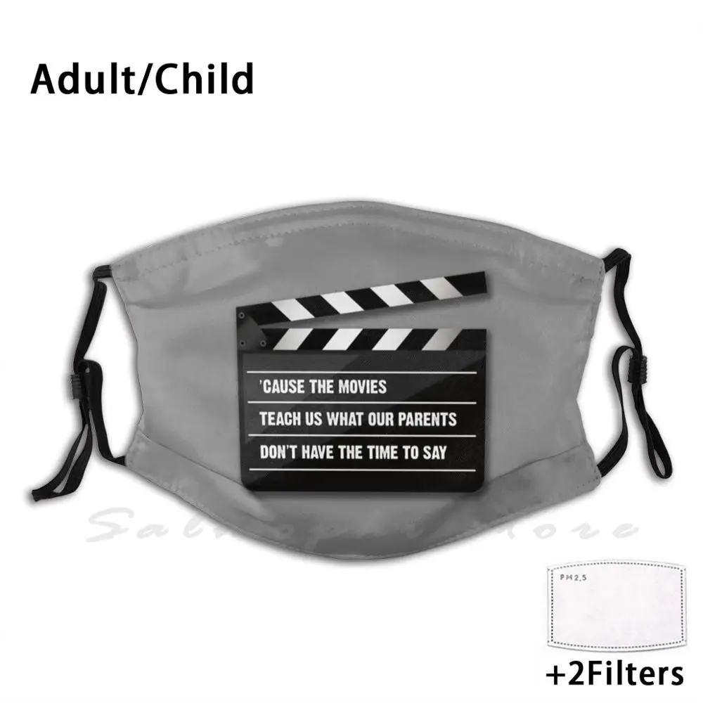 

Mask Movies Movies Cinema Take Sign Black White Chalk Parents Teach Teacher Learning Fun Funny Geek Retro Nerd Father Son