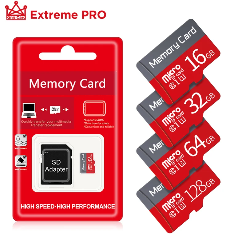 Micro SD  ,  10, 4 , 8 , 16 , 64 , 128