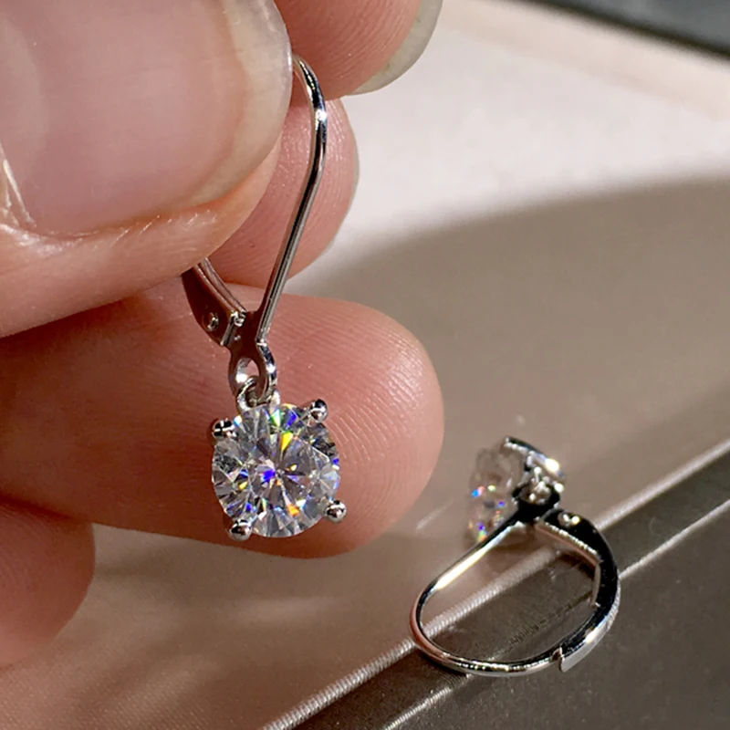 2020 модные серьги женские круглые циркониевые поп романтические клипсы с 4