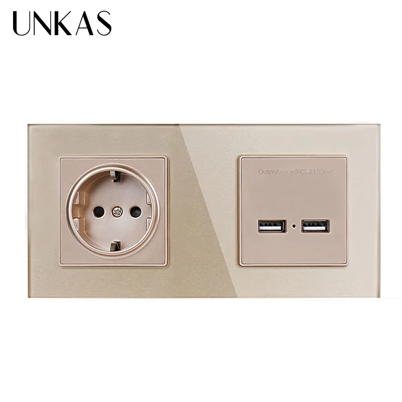 Розетка электрическая настенная 16 А С 2 USB-портами 5 В | Обустройство дома