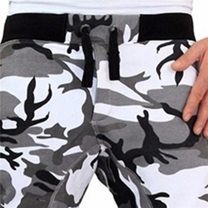 Mens Joggers Camouflage Sweatpants Casual Sports Camo Pants Full Length Fitness Striped Jogging Trousers Cargo Pants