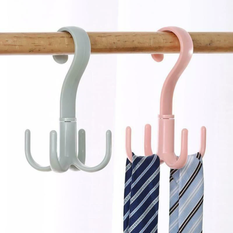 

1PC Space Saving Bag Holder Bag Hanger Scarf Hanging Wardrobes Clothes Rack Degree Rotation Shoes Belt Kitchen Pot Pan Hanger