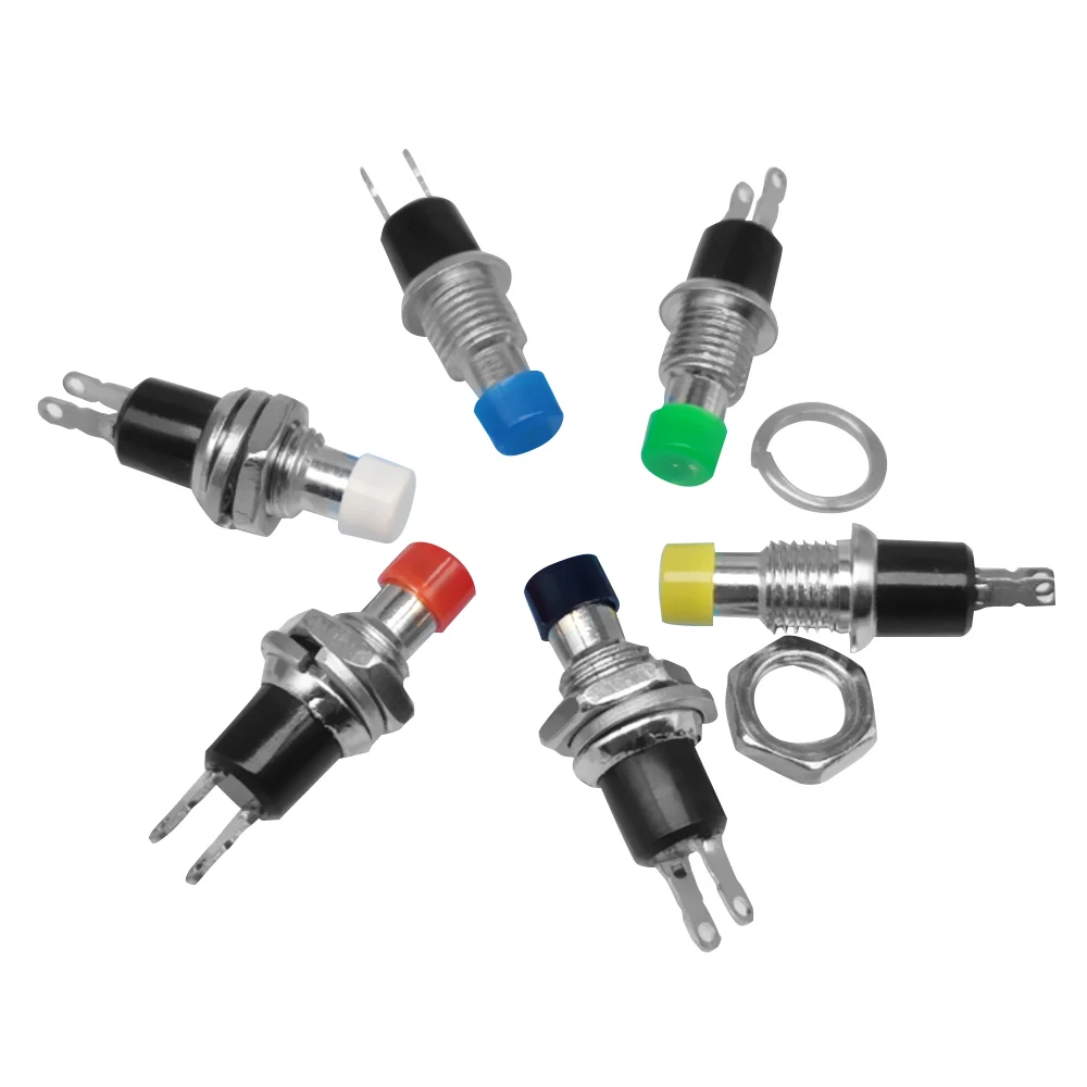 

6PCS PBS-110 7MM Normally Open Momentary Push button Switch Push Button Micro Switch