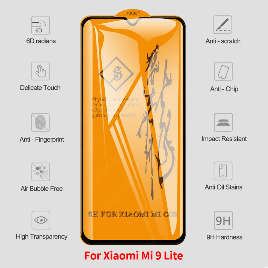 Закаленное стекло 6D для Xiaomi Mi 9T Pro 9 SE защитная пленка экрана MI 8 A2 Lite A1 A3 Mix 3 Pocophone F1 2