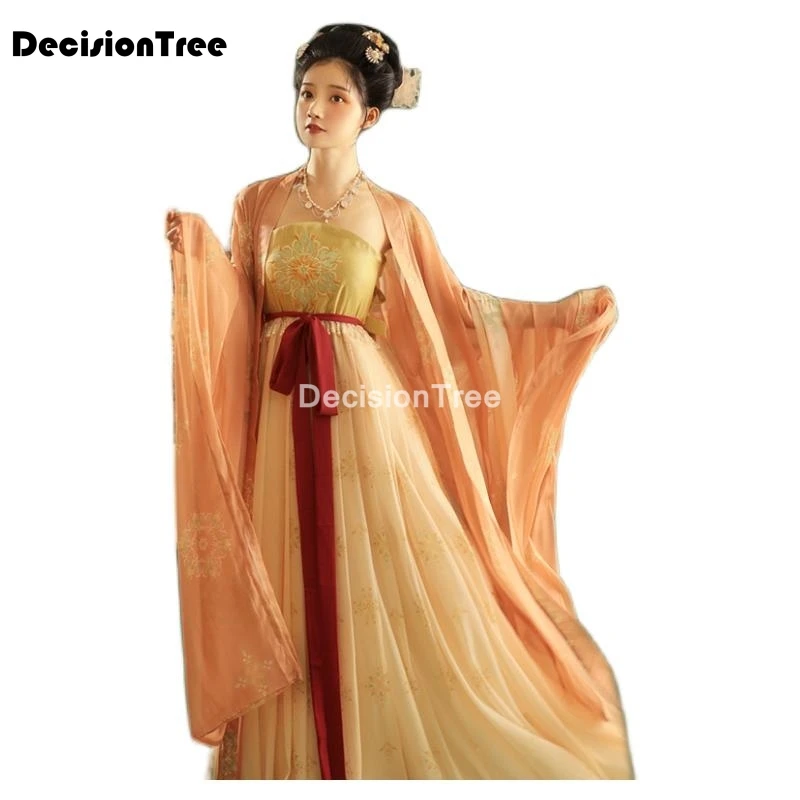 

2022 elegant hanfu coat women embroidery hanfu cloak fairy girls performance costumes flower tang suit clothes hanfu cloak