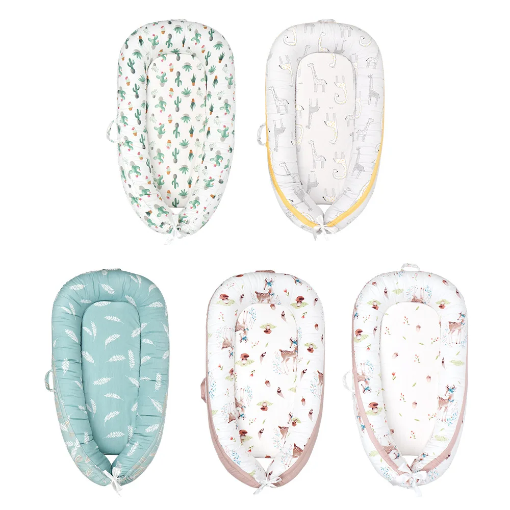 

Baby Nest Bed 90*50cm Portable Crib Travel Bed Washable Infant Toddler Cotton Cradle Newborn Bumper Baby For Bed Bassinet