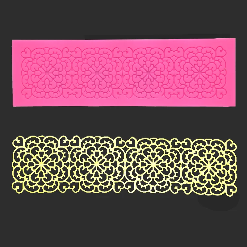 

1pc DIY Baking Tools Four-flower Lace SiliconeLace Fondant Cake Decorating Chocolate Mold Decorative Mould