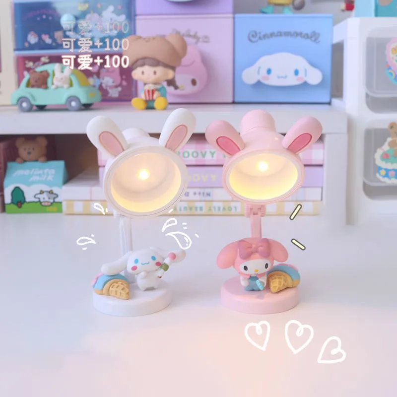 Sanrioed Kawaii My Melody Cinnamoroll Kt мини настольная лампа аниме милая творческая Diy девушка