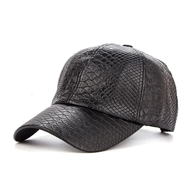 Классическая крокодиловая зерно ПУ Солнцезащитная бейсболка с козырьком шляпа