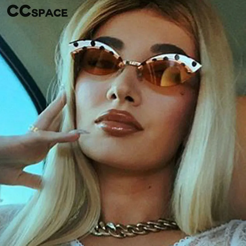 Солнцезащитные очки без оправы для мужчин и женщин UV 400 Модные Винтажные с