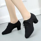 Женские кроссовки для латиноамериканских танцев, обувь для джазовых, бальных танцев, сальсы, обучения современным Танго, черные, 5 см