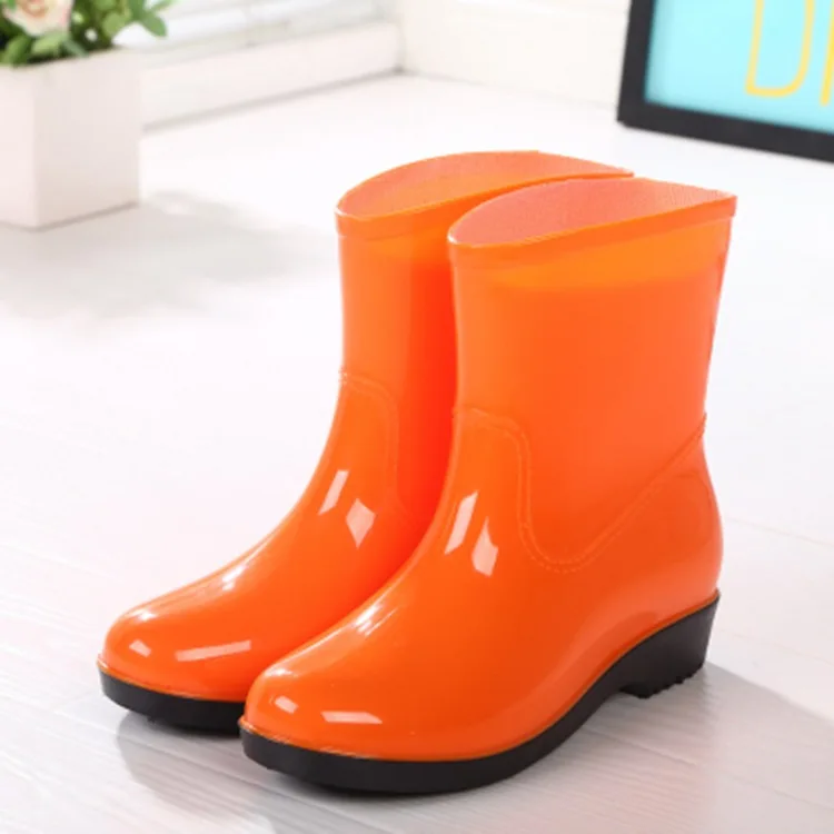 Сапоги Aleafalling женские непромокаемые плотные без застежки Уличная обувь для