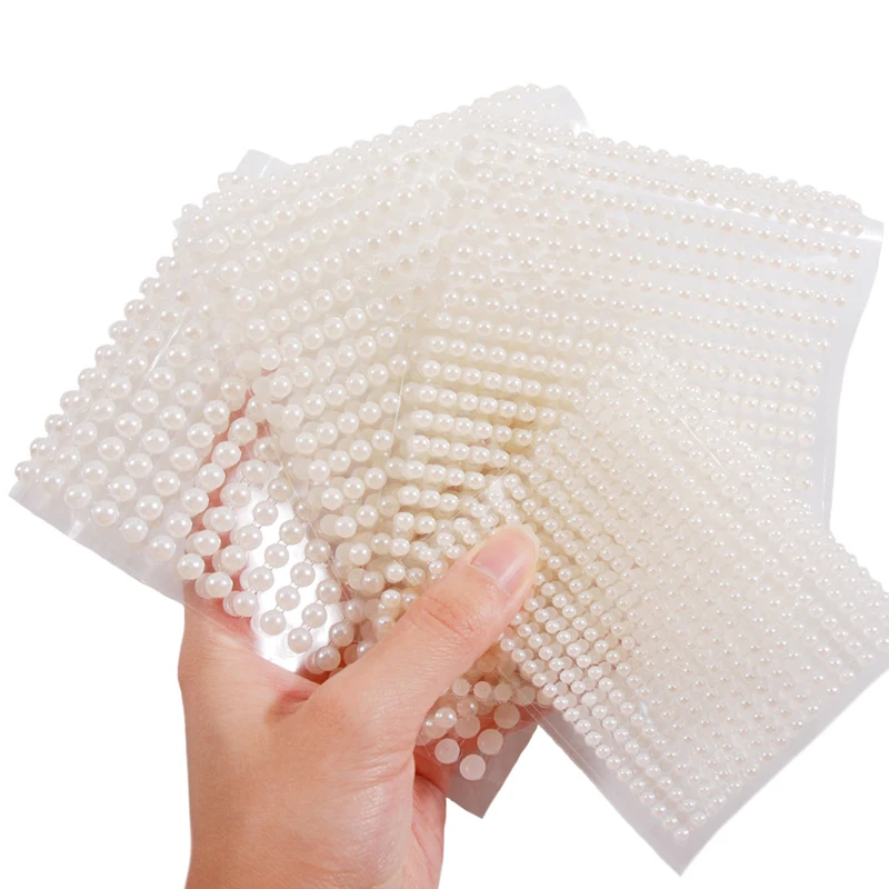 3D уход за кожей лица жемчужные Драгоценности тени для век наклейки самоклеящиеся