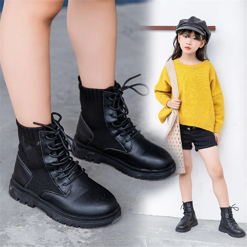 

2021 New Boys and Girls Martin Boots Kids Boots Platform Boots for Girls Shoes Children Boy Girl Booties Children's Boot for Kid