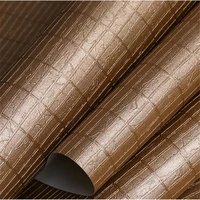 modern and simple 3d leather pattern lattice gold wallpaper high end light luxury living room bedroom background wall decoration