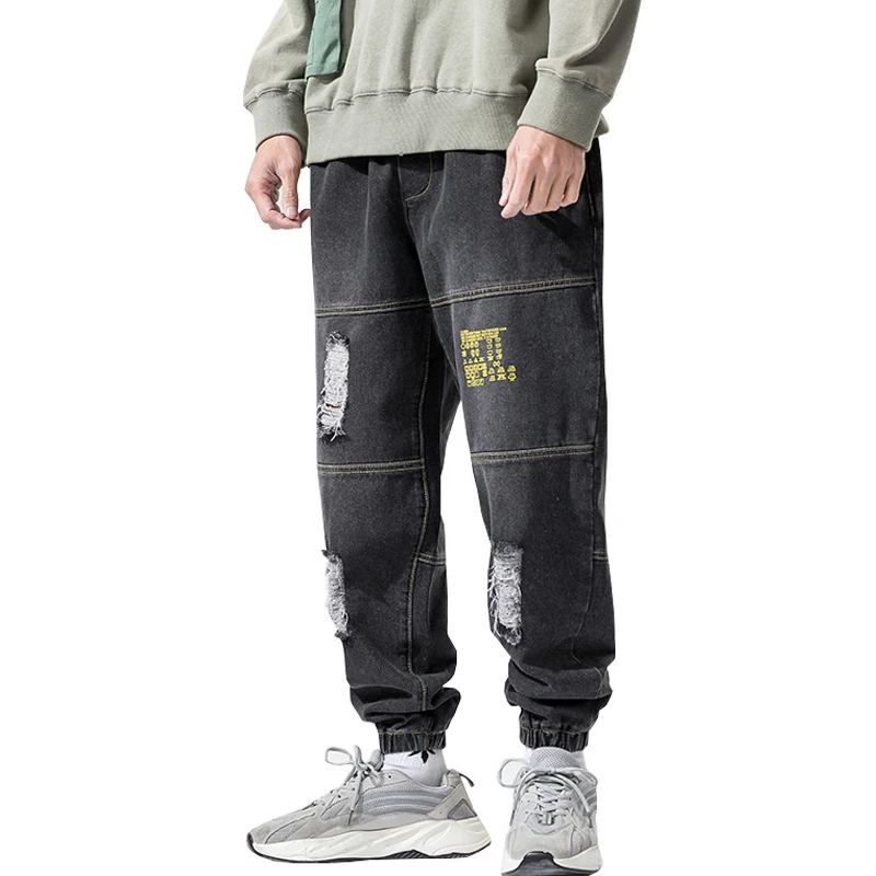 Джинсы карандаш в стиле хип хоп 5XL/4XL|Мужские джинсы| |