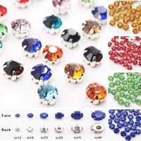 mix color silver 4 claws cup rhinestones non hotfix strass beads crystals strass stones sewing rhinestone for clothes gems craft