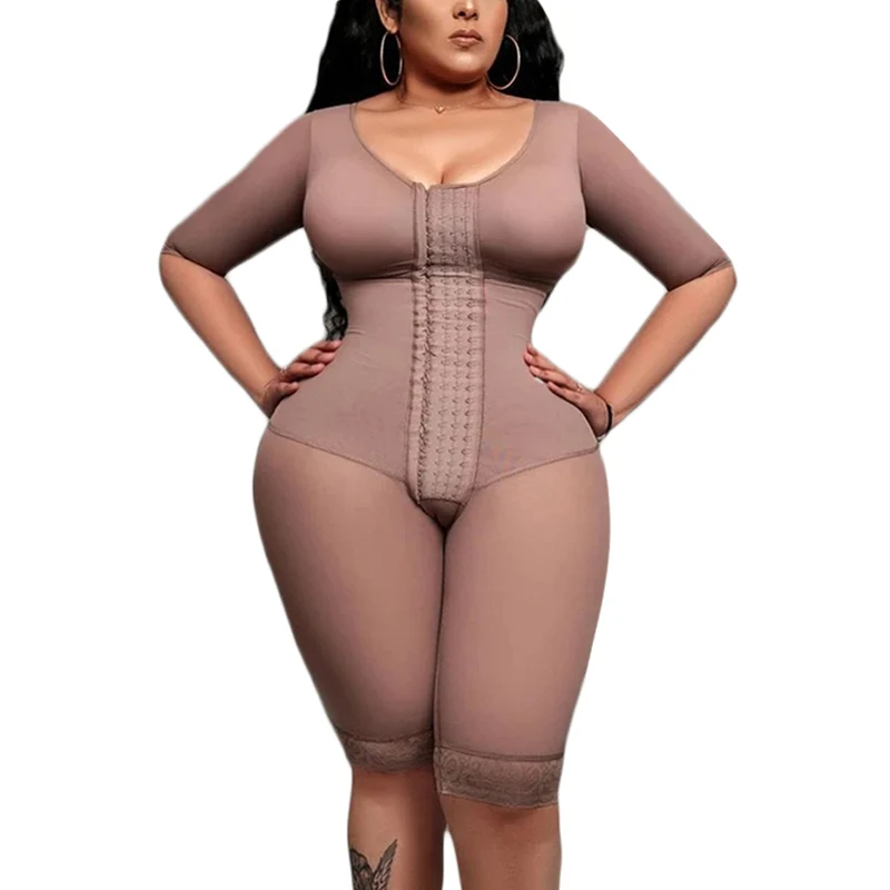 

Women's High Compression Postpartum Recovery Corset Full Body Support With Bra Mid Leg Bodysuit Skims Skims Fajas Colombianas