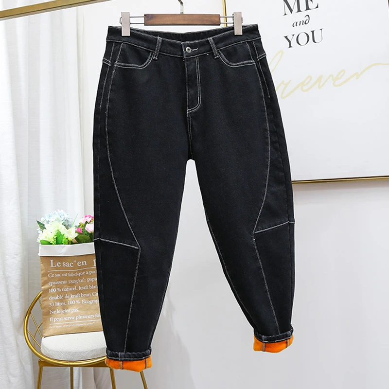 

2021 5XL High Waist Jeans Women Plus Size Harem Pants Casual Vintage Boyfriend Jeans For Women Loose Streetwear Mom Jeans Mujer