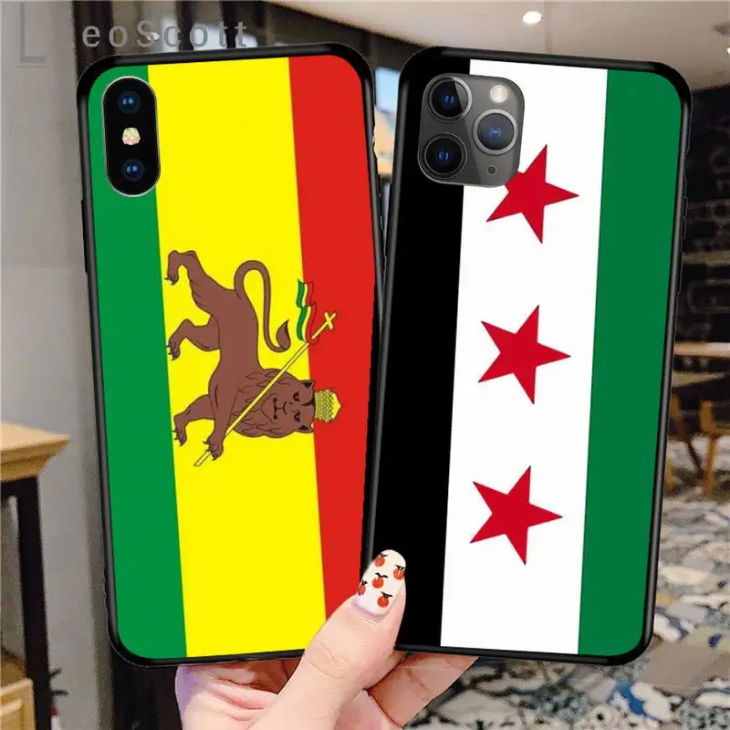 

retro ethiopia flag Phone Case for iPhone 11 12 pro XS MAX 8 7 6 6S Plus X 5S SE 2020 XR