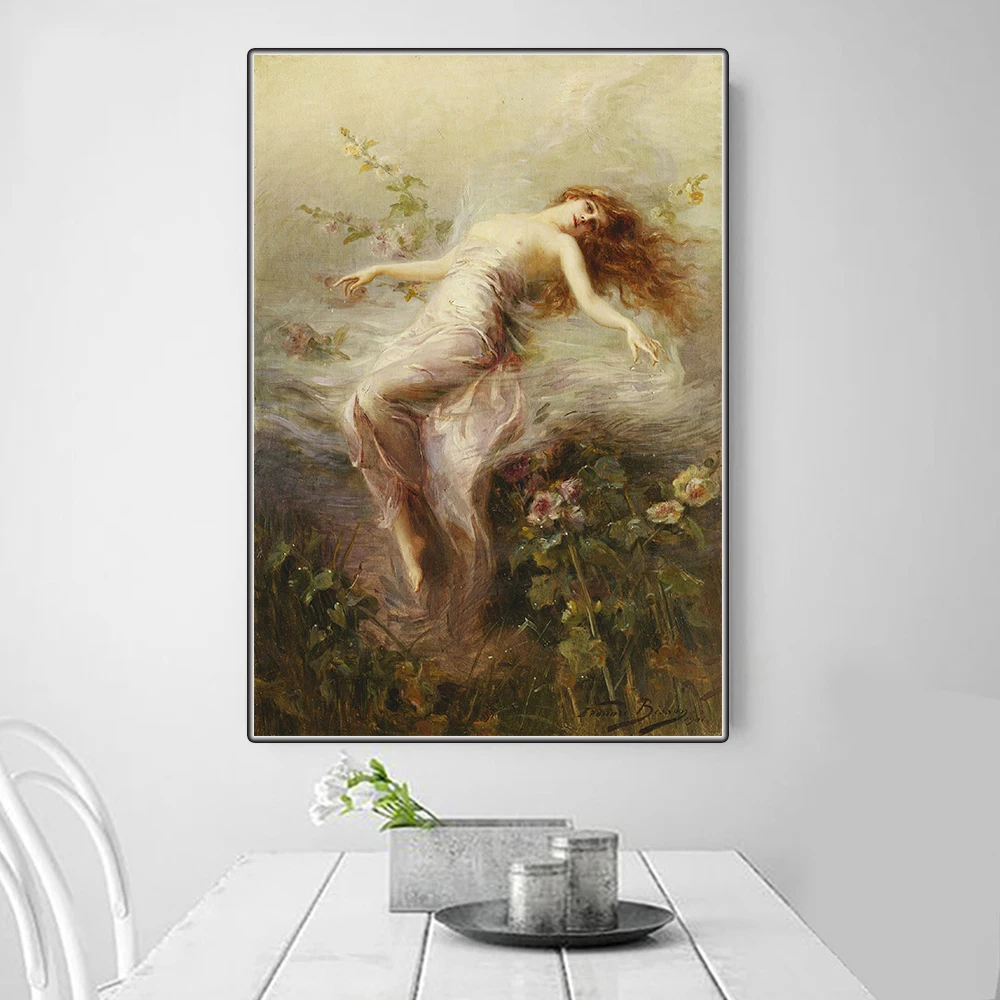 Citon Edouard Bisson Canvas A Nymph холст искусство Масляная живопись знаменитый художественный