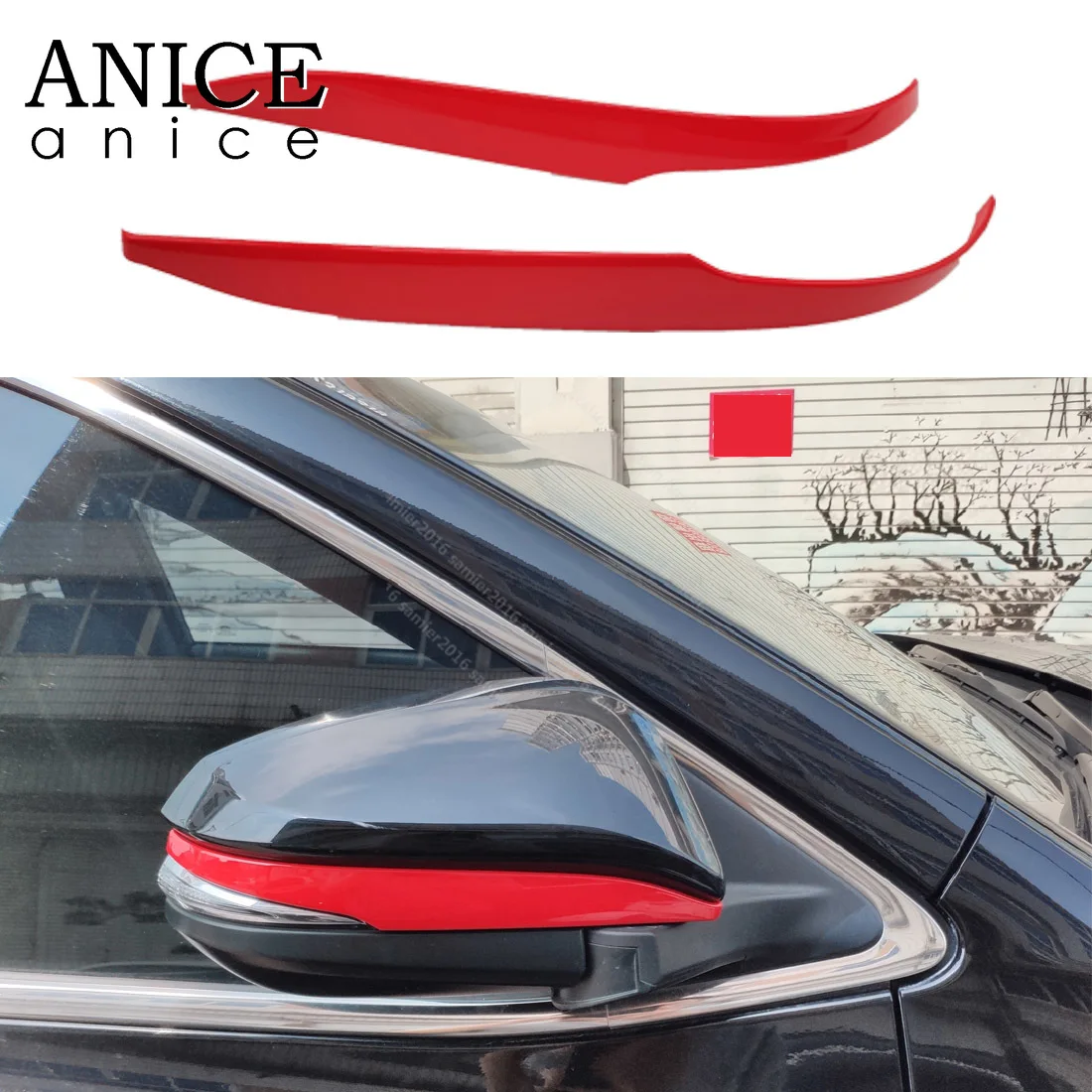 

2PC RED Rearview Mirrors Cover trim fit For toyota Rav4 4Runner Highlander Kluger