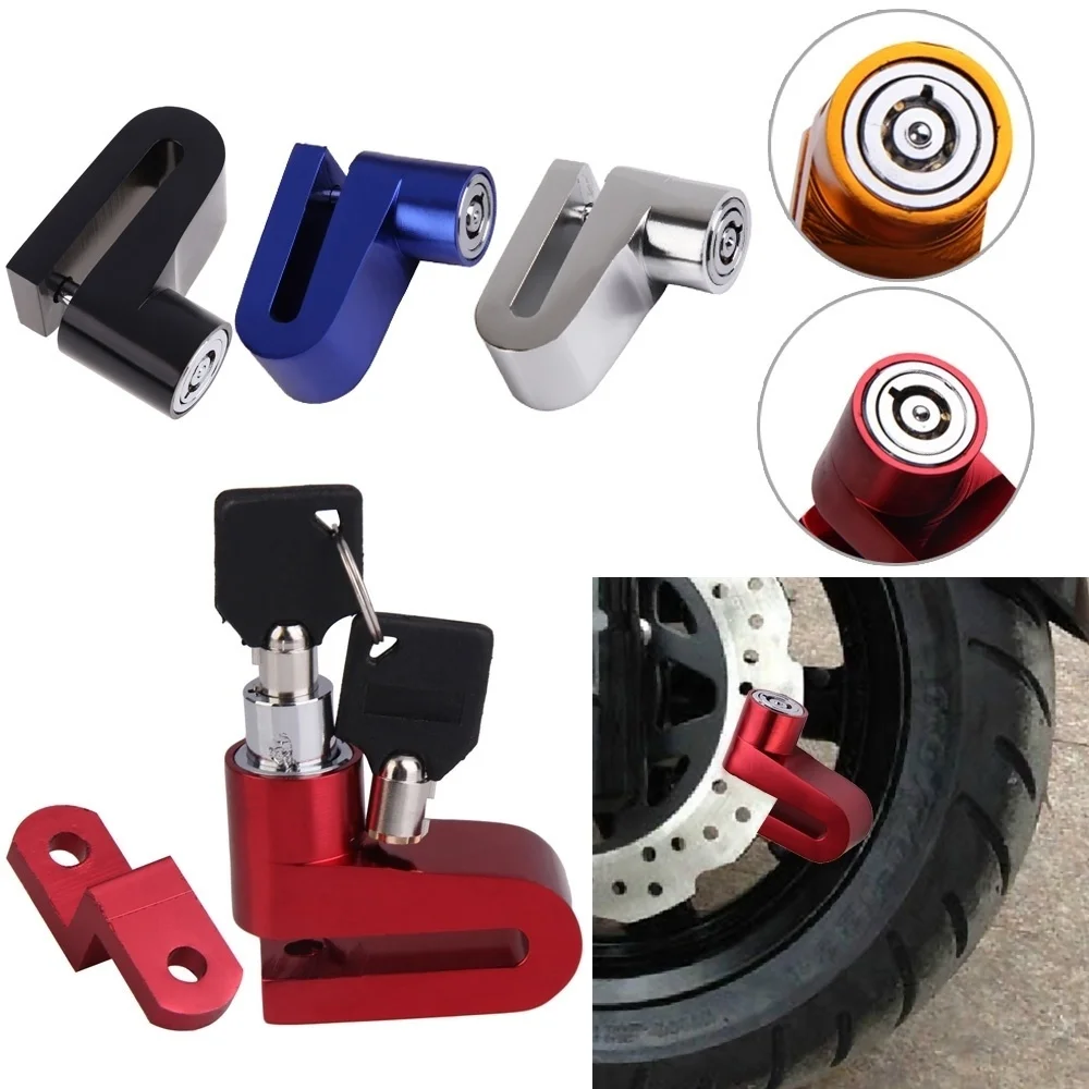 Велосипедный замок из алюминиевого сплава водонепроницаемый на тормозной диск