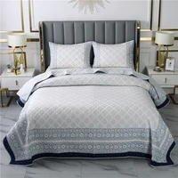 chausub twill cotton quilt set 3pcs bedspread on the bed blanket for double quilted bed cover pillowcase queen size coverlets