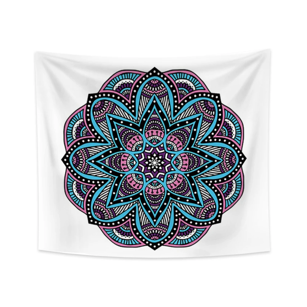 

Laeacco Fashion Tapestry Mandala Dreamy Flowers Face Psychedelic Wall Hangings Decor for Living Room Bedroom Dorm Decorations