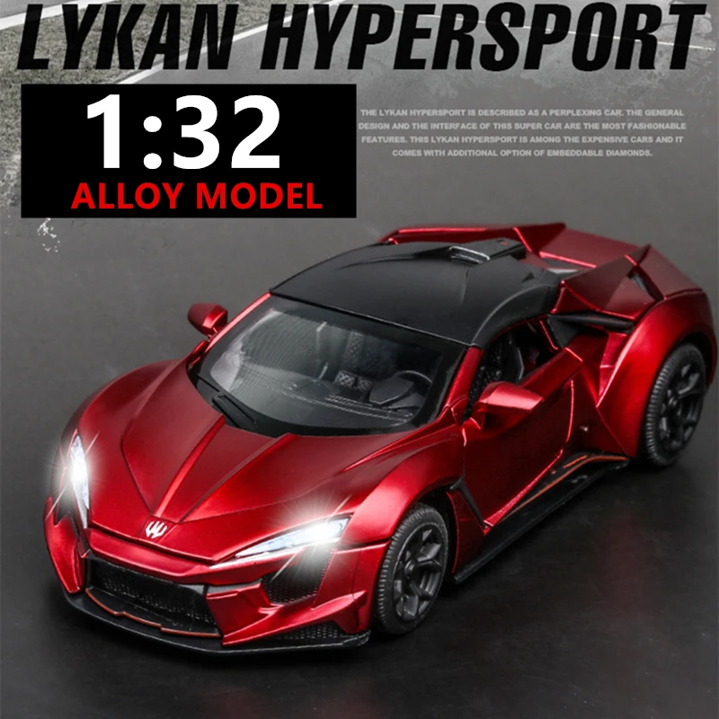 1:32 Lycan supercar со звуком и светом Коллекционная модель игрушечного автомобиля из