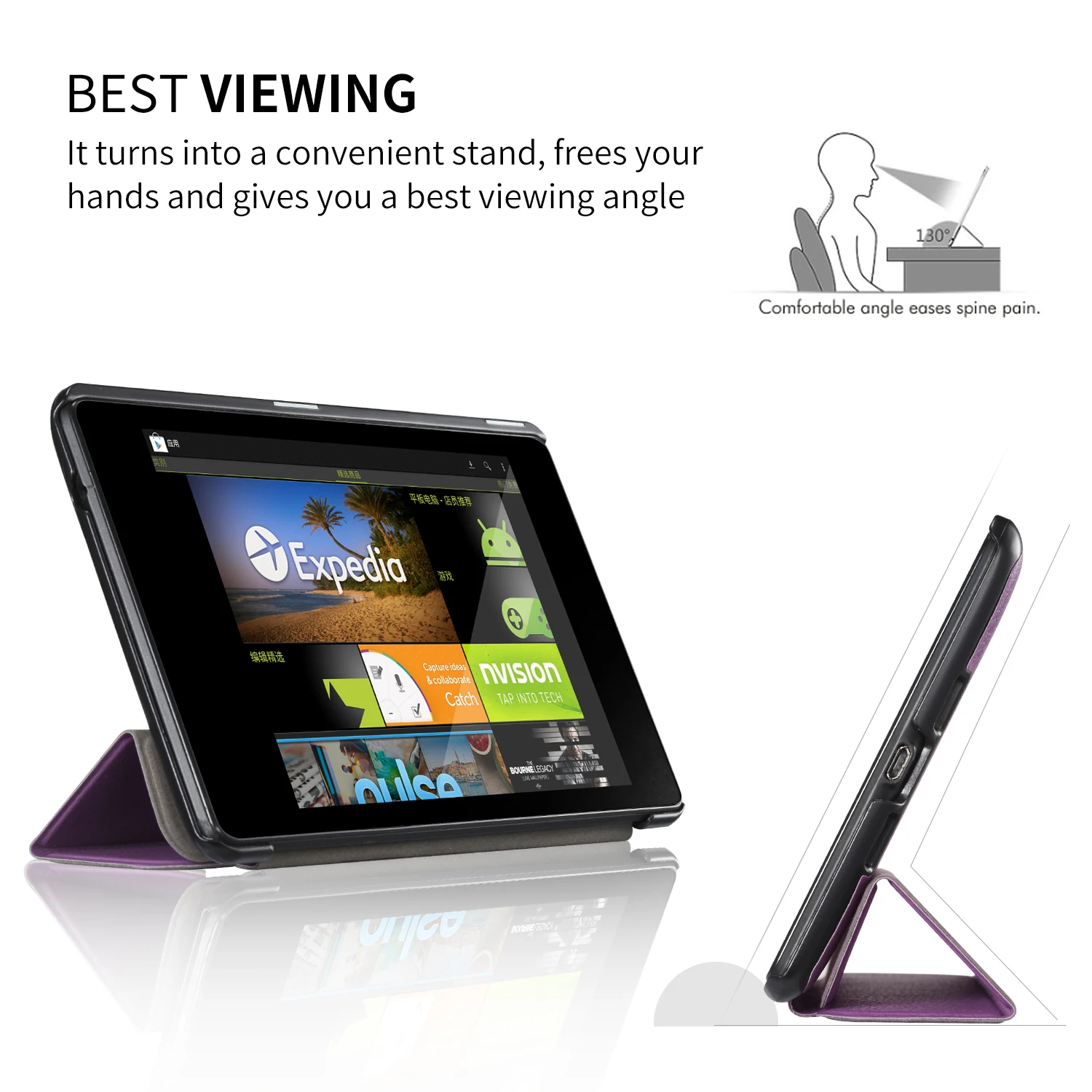 Ультратонкий складной чехол-книжка JOYLINK из искусственной кожи для Google Nexus 7 2013, флип-чехол для планшета, подставка для Nexus 7 2nd, Автоматический Режим сна/пробуждения