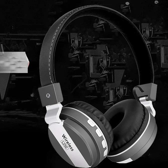 L250 головная Беспроводная гарнитура Bluetooth V5.0 Музыка Спорт вилка мультфильм